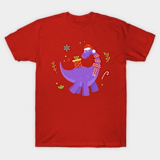 Funny Christmas Dinosaur T-Shirt